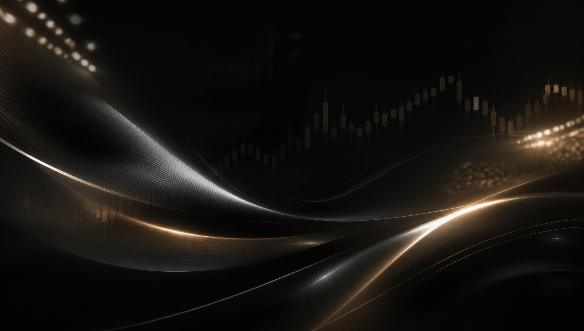 Abstract metallic chart backdrop